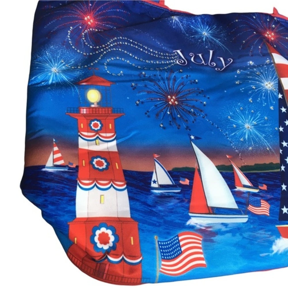July 4th Quilted Lunch Bag Cooler - Picture 2 of 9